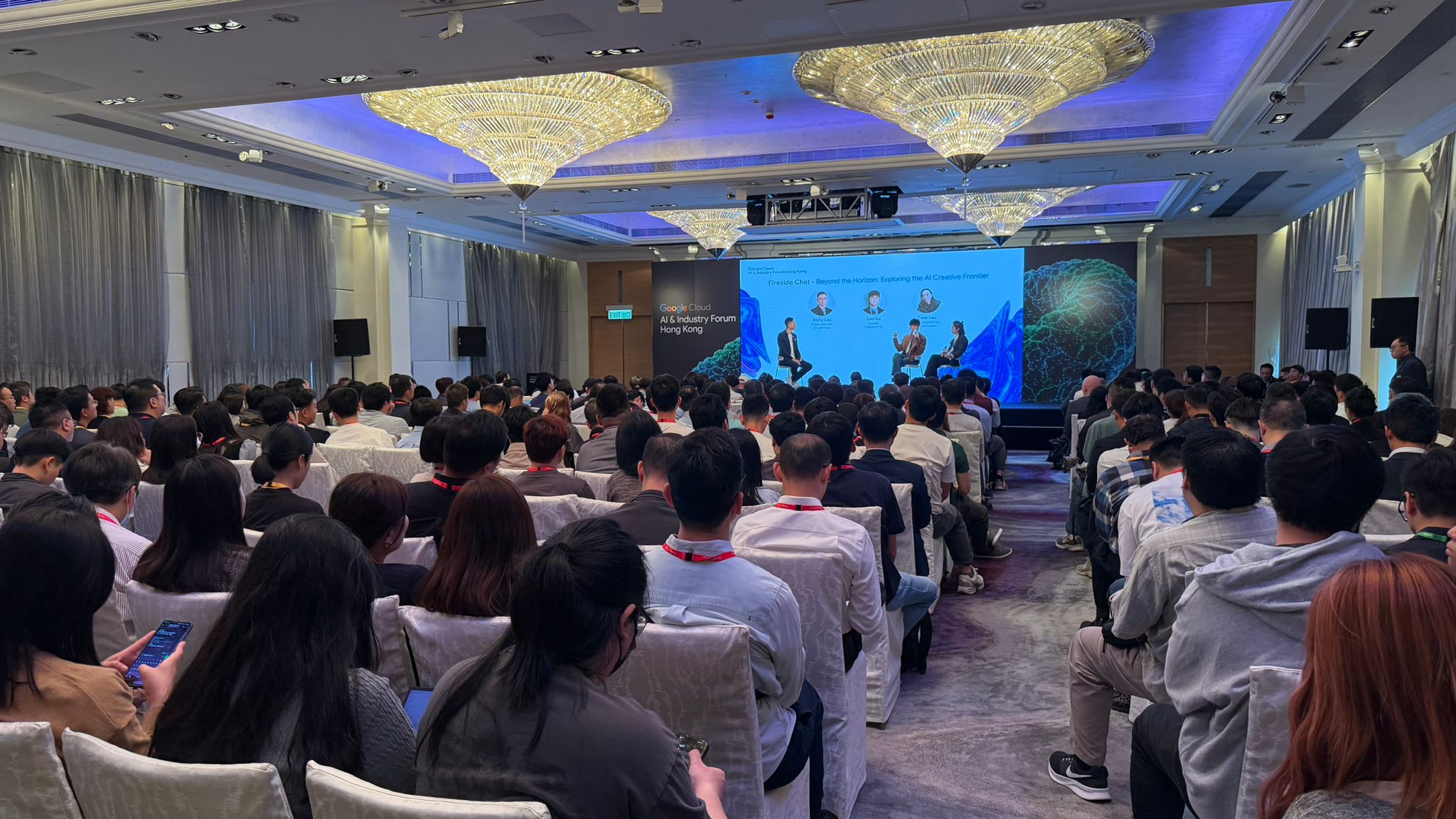 Thankful to be present at the GoogleCloud AI & Industry Forum Hong Kong with ChillGOOD TV Leo Ku & Google Ricky Lau 