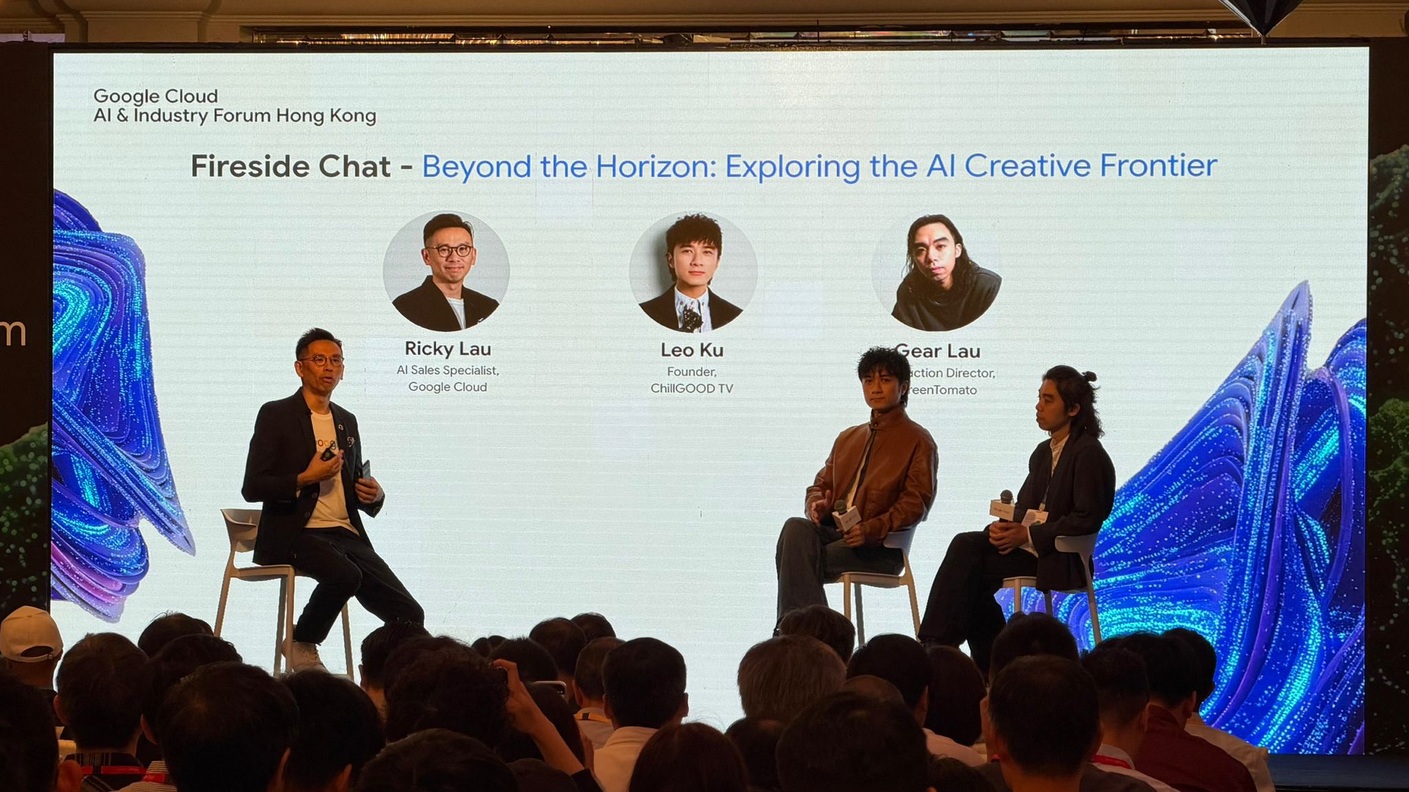 Thankful to be present at the GoogleCloud AI & Industry Forum Hong Kong with ChillGOOD TV Leo Ku & Google Ricky Lau 